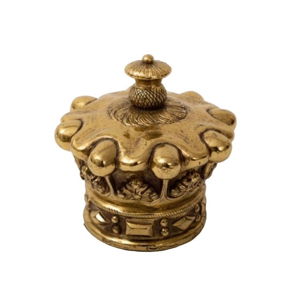 Vintage Other - Solid Brass Crown Paper Weight